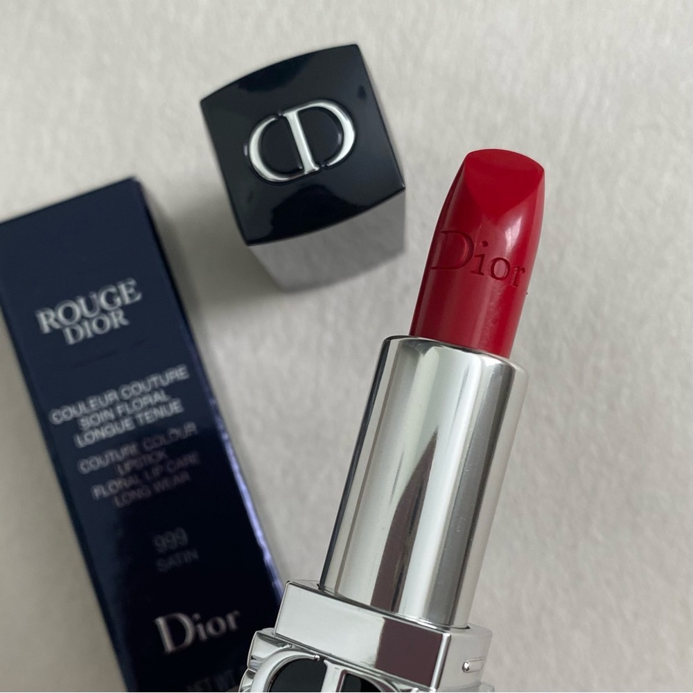 NEW Dior Rouge Dior 999 Red Satin Mini Lipstick